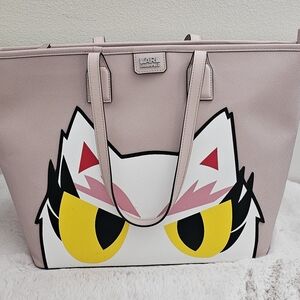 Karl Lagerfeld Pink/white Tote Bag Authentic Monster Choupette Pre-owned